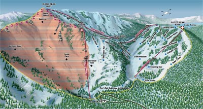 Trail Map - Alpine Meadows Ski Resort, Lake Tahoe, California