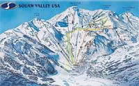 Trail Map - Squaw Valley Ski Resort, Lake Tahoe, California